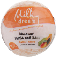 Бомбочка для ванни Milky Dream Молочна Папая і манго з молочними протеїнами 100 г (4820205300639)