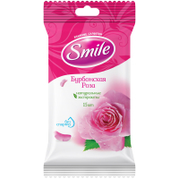 Вологі серветки Smile Daily Бурбонська троянда 15 шт. (4820048482219)