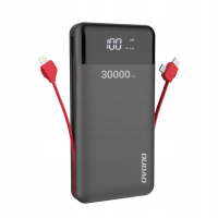 Батарея універсальна Dudao K1Max 30000mAh, with built-in cables, black (6970379617618)