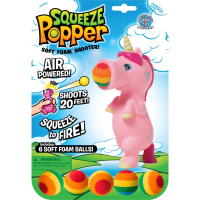 Ігровий набір Poppers Здатне стріляти звірятко Squeeze Єдиноріг рожевий (54906 Единорог Pink розовый)