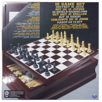 Настільна гра Spin Master Games у дерев'яній коробці 10 класичних ігор (6033153)