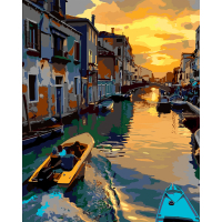 Картина по номерам Santi Захід сонця у Венеції, 40*50 см (954283)