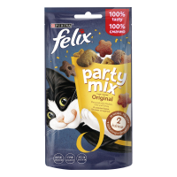 Ласощі для котів Purina Felix Party Mix Ориджинал Мікс з куркою, печінкою та індичкою 60 г (7613287631459)