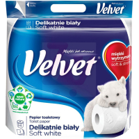 Туалетний папір Velvet Делікатний 3 шари 4 рулони 153 відриви (5901478999054)