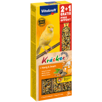 Ласощі для птахів Vitakraft Kracker Original + Honey&Sesame 2+1 81 г (4008239894359)