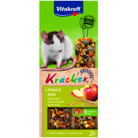 Ласощі для гризунів Vitakraft Kracker з зерном та фруктами для щурів 2 шт (4008239251404)