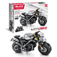 Конструктор iBlock Мега Bike Мотоцикл boxer twin із двома передніми фарами (PL-920-185)