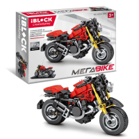 Конструктор iBlock Мега Bike Мотоцикл Ducati Monster червоний (PL-920-186)