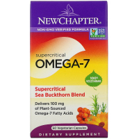 Жирні кислоти New Chapter Омега-7, Supercritical Omega-7, 60 вегетаріанських капсул (NCR-90098)