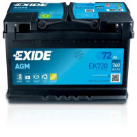 Акумулятор автомобільний EXIDE START-STOP AGM 72Ah 760EN (EK720)