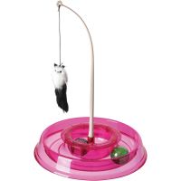 Іграшка для котів AnimAll CrazZzy трек з м'ячем і мишкою Р-1108-2 рожева (2000981196202)