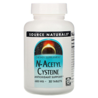 Амінокислота Source Naturals NAC (N-Ацетил-L-Цистеїн), 600 мг, N-Acetyl Cysteine, 30 таблеток (SN0849)