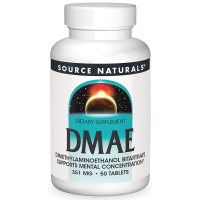 Амінокислота Source Naturals Диметиламіноетанол, 130 мг, DMAE, 50 таблеток (SN0621)