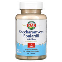 Пробіотики KAL Сахароміцети Буларді, 8 мільярдів КУО, Saccharomyces Boulardii, 8 B (CAL-93372)