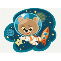 Картина по номерам ZiBi Космічний ведмедик