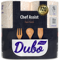 Паперові рушники Диво Premio Chef Assist 3 шари 120 відривів 2 рулони (4820003837573)