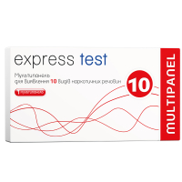 Тест на наркотики Express Test Мультипанель для визначення 10 видів наркотичних речовин (7640162323574)