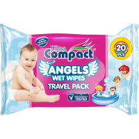 Дитячі вологі серветки Ultra Compact Angels Baby 20 шт (8697420533328)