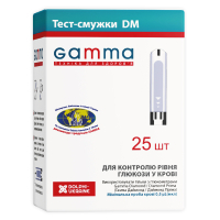 Тест-смужки для глюкометра Gamma DM 25 шт. (7640143655946)