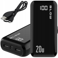 Батарея універсальна Blow 30000mAh, PD/20W, QC/3.0/20W, inp:Micro-USB/USB-C, out:USB-A*2/USB-C, black (PB30A)