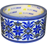 Скотч Buromax Вишиванка 48 мм х 35 м Синя (BM.7007-68)
