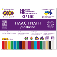 Пластилін ZiBi Classic 18 кольорів 360 г (ZB.6235)