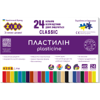 Пластилін ZiBi Classic 24 кольори 480 г (ZB.6236)