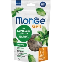 Ласощі для котів Monge Gift Cat Dental кролик і перцева м'ята 60 г (8009470085007)