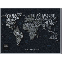 Скретч карта 1DEA.me Travel Map Letters World (13042)