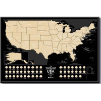 Скретч карта 1DEA.me Travel Map USA Black (13028)