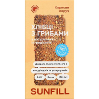 Хлібці Sunfill з грибами 100 г (4820211260132)