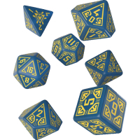 Набір кубиків для настільних ігор Q-Workshop Arcade Blue yellow Dice Set (7шт) (SARC1E)