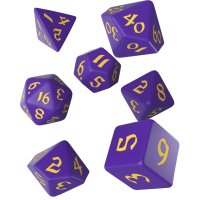 Набір кубиків для настільних ігор Q-Workshop Classic Runic Purple yellow Dice Set (7 шт) (SCLR93)