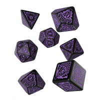 Набір кубиків для настільних ігор Q-Workshop COC Horror on the Orient Express Black purple Dice Set (7 шт) (SCTO51)