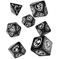 Набір кубиків для настільних ігор Q-Workshop Dragons Black white Dice Set (7 шт) (SDRA05)