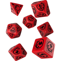 Набір кубиків для настільних ігор Q-Workshop Dragons Red black Dice Set (7 шт) (SDRA04)