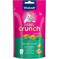Ласощі для котів Vitakraft Crispy Crunch подушечки для зубів з м'ятою 60 г (4008239288134)
