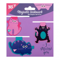Закладки для книг Yes магнітні Kittycon, 3 шт (707728)