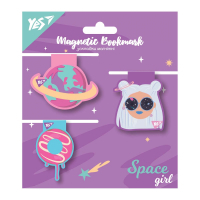 Закладки для книг Yes магнітні Space Girl, 3 шт (707727)