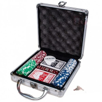 Настільна гра Johnshen Sports Набір покерний 100 фішок по 11,5 г (алюмінієвий кейс) (59208)