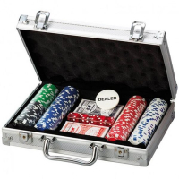 Настільна гра Johnshen Sports Набір покерний 200 фішок по 11,5 г (алюмінієвий кейс) (59204)