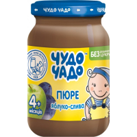 Дитяче пюре Чудо-Чадо Яблуко і слива без цукру з 4 місяців 170 г (4820016251465)