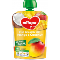 Дитяче пюре Milupa яблуко, банан, манго, кокос 80 г (6438091414149)