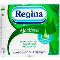 Туалетний папір Regina Aloe Vera 18 м 150 відривів 3 шари 4 рулони (8004260499095)