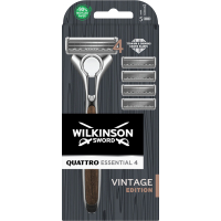 Бритва Wilkinson Sword Quattro Vintage Edition для чоловіків з 4 картриджами (4027800205301)