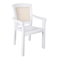 Крісло садове Irak Plastik Side біле (4616)