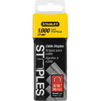 Скоби для будівельного степлера Stanley CABLE, тип 7, L14мм, полукруглые, для крепления кабеля, 1000шт (1-CT109T)