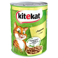 Консерви для котів Kitekat Natural Vitality з куркою в соусі 400 г (5900951017025)