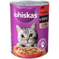 Консерви для котів Whiskas з яловичиною в соусі 400 г (5900951305382)