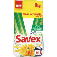 Пральний порошок Savex 2 in 1 Fresh 9 кг (3800024045912)